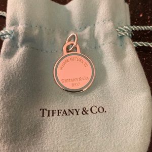 Tiffany Blue Outline Oval Charm